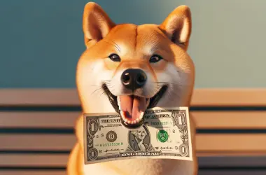SHiba Inu With Dollar In mouth