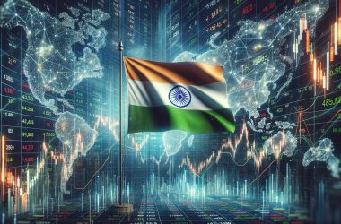 India stocks with background