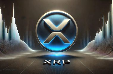 XRP logo with charts in the background