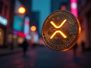 XRP coin in the city