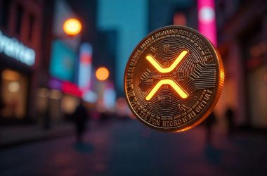 XRP coin in the city