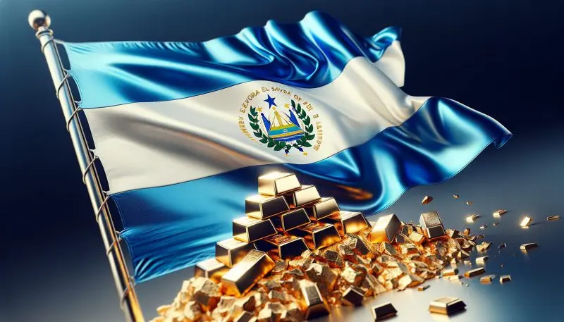 El Salvador Flag Gold Bars