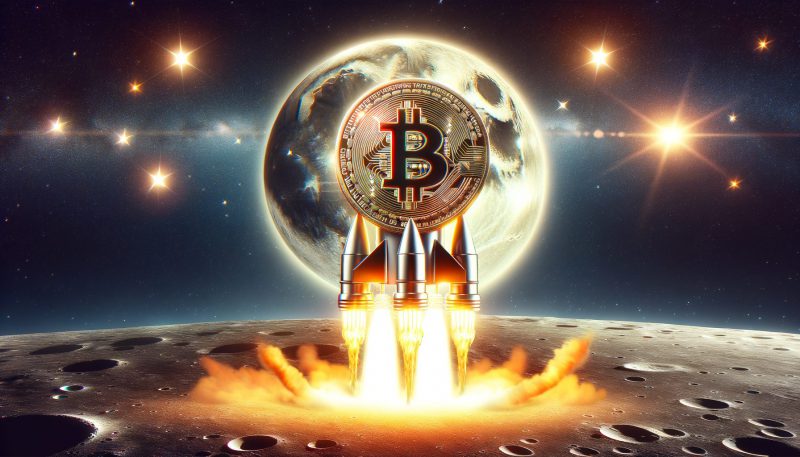 BTC on a rocket to the moon