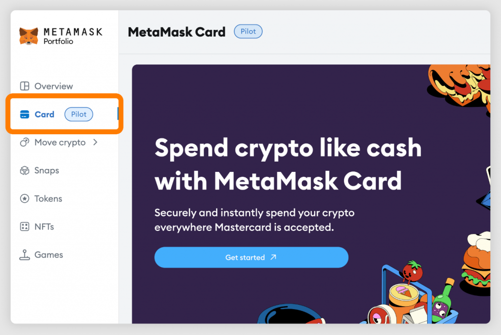 Getting a MetaMask crypto card