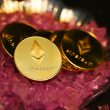 Ethereum tokens on table