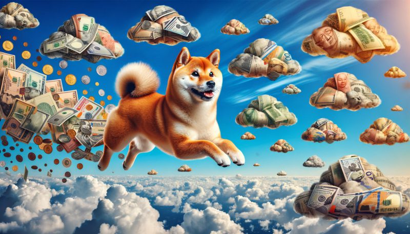 Dogecoin sky clouds