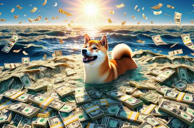 Shiba Inu swimming in money