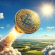 bitcoin rising sky