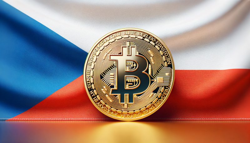 Czech Republic Flag Bitcoin BTC