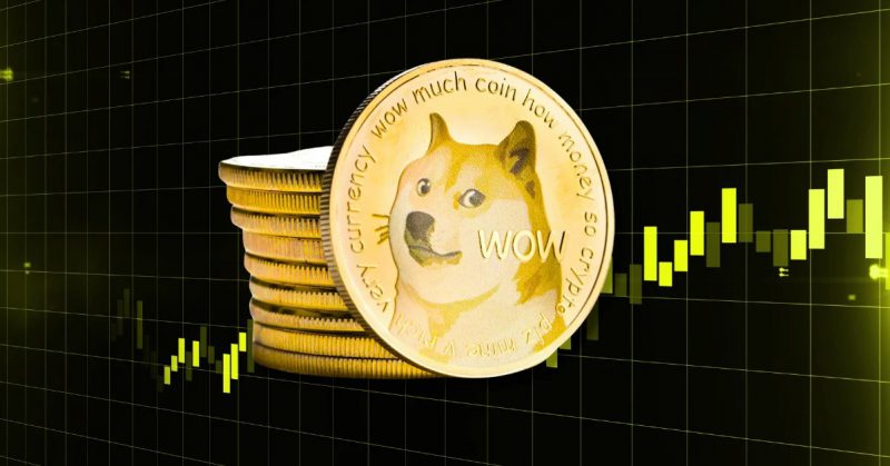 Dogecoin stacked coins