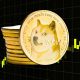 Dogecoin stacked coins