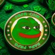 pepe coin green background