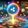 Ripple XRP Coin Flying