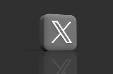 x logo gray background