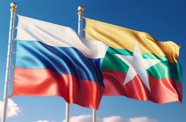 brics russia myanmar flags