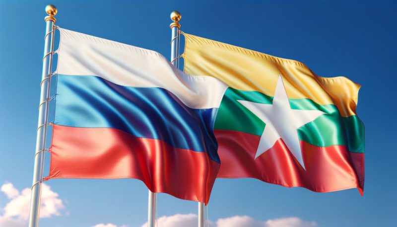 brics russia myanmar flags