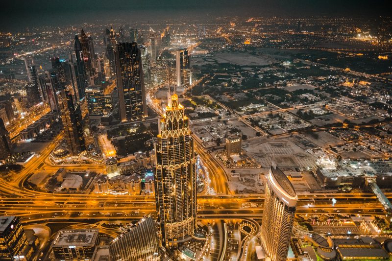 dubai night city lights