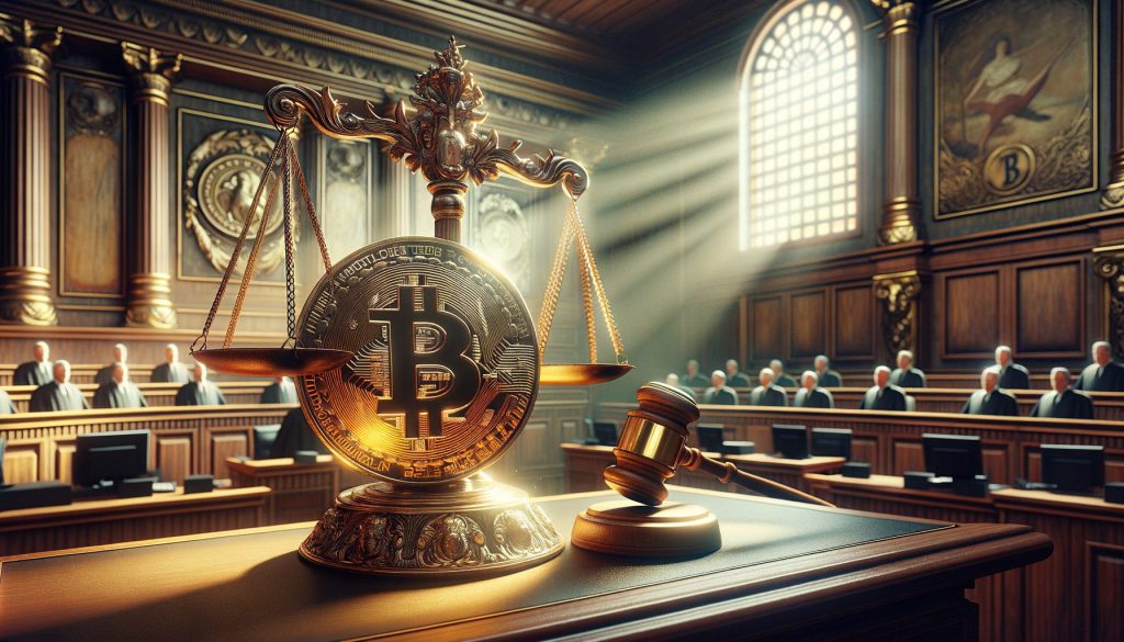 Bitcoin cryptocurrency in court
