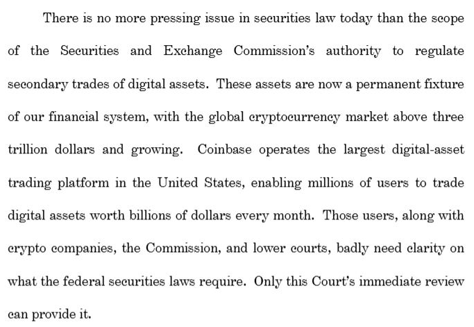 Coinbase  Legal document excerpt