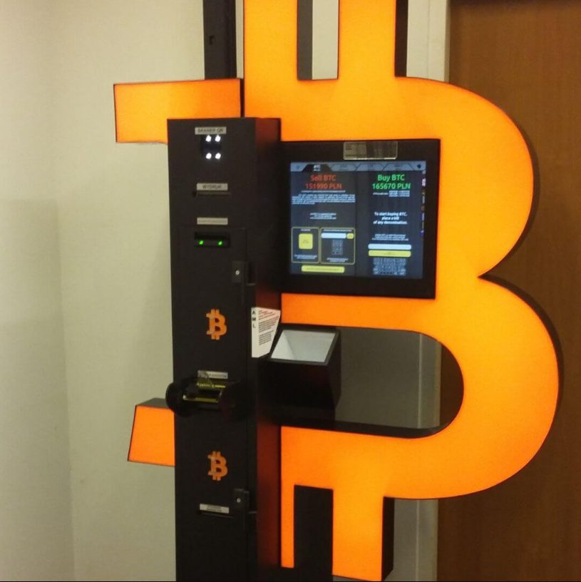 Bitcoin ATM interface in Poland