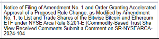 SEC filing document showing approval details