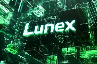 Lunex logo tech background