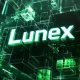 Lunex logo tech background