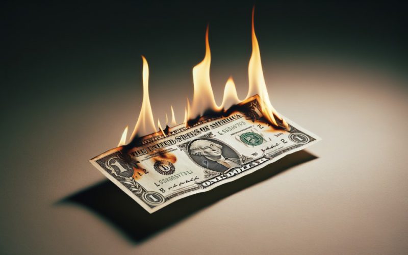 us dollar burning usd currency