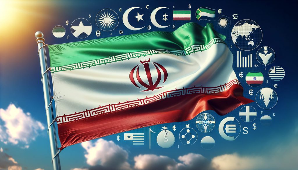 Iran de-dollarization flag