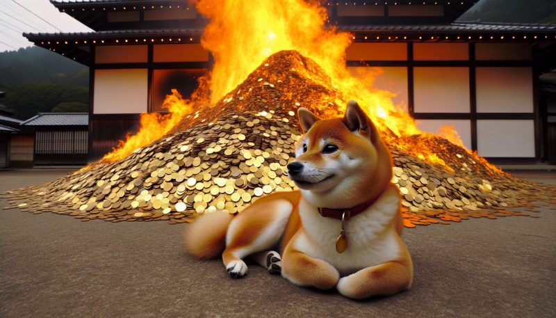 Shiba inu burning coins