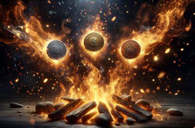 coins in the fire