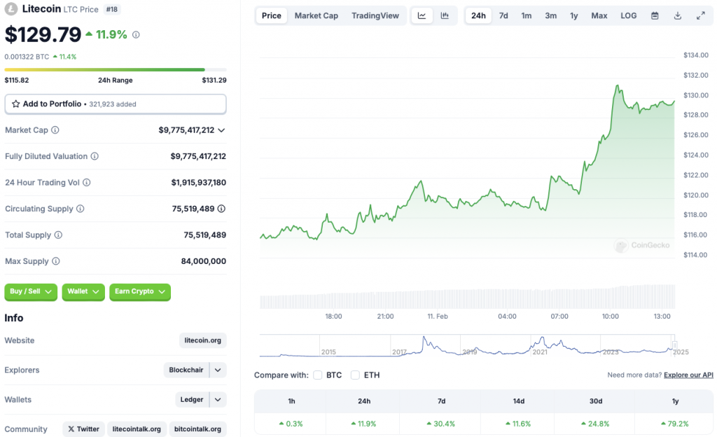 Litecoin terms  chart