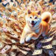 shiba inu flying