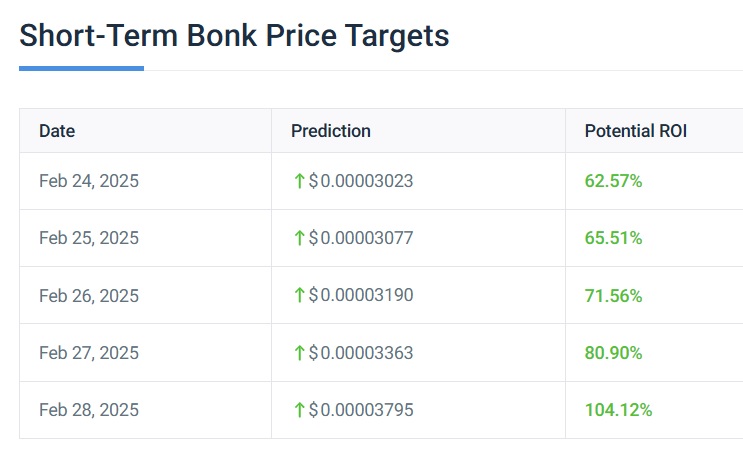 bonk february 2025 price prediction