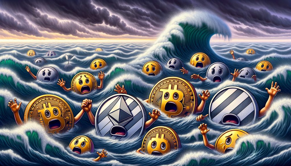 cryptocurrency drowning sea