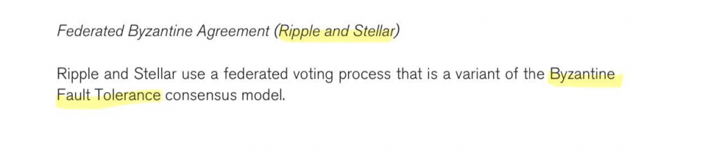 Federated Byzantine Agreement implementation in Ripple and Stellar