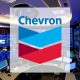 Chevron logo with stock market