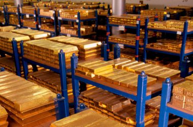 gold bars in storage