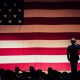 Man saluting the American flag