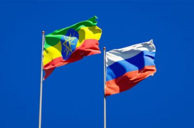 Russia Ethiopia BRICS flags