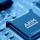 ARM Cortex-A15 processor chip on a circuit board