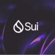 Sui logo on purple abstract background