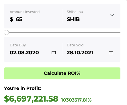 SHIB ROI Calculator