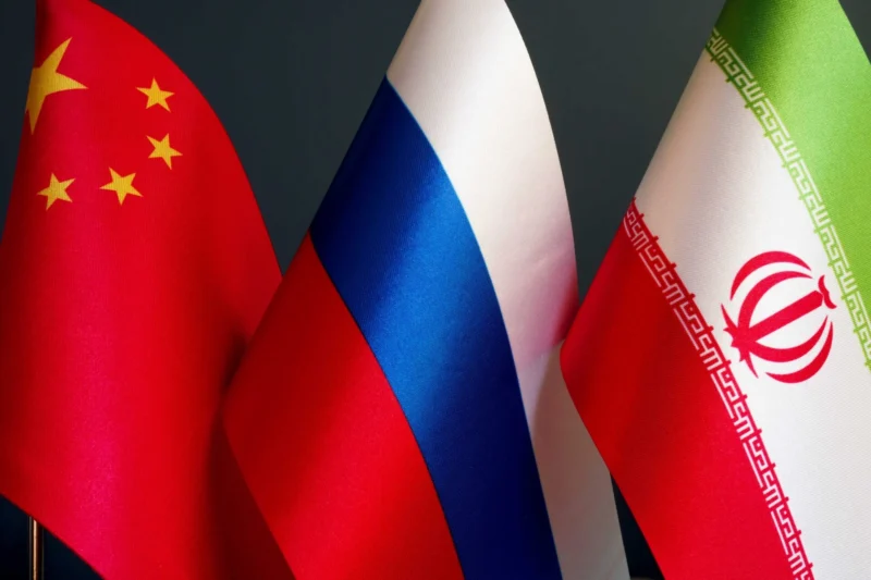 China Russia Iran flags