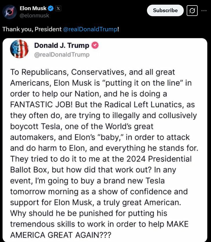 Elon Musk Tweet