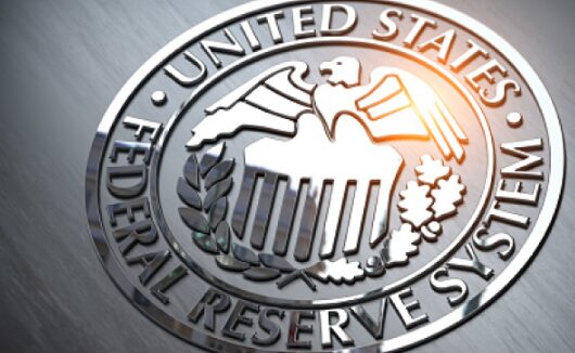 Federal Reserve System silver emblem with eagle and shield design