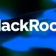 BlackRock logo on blue wavy background
