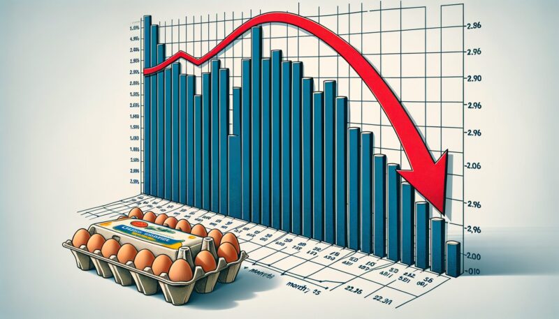 Egg prices on a chart