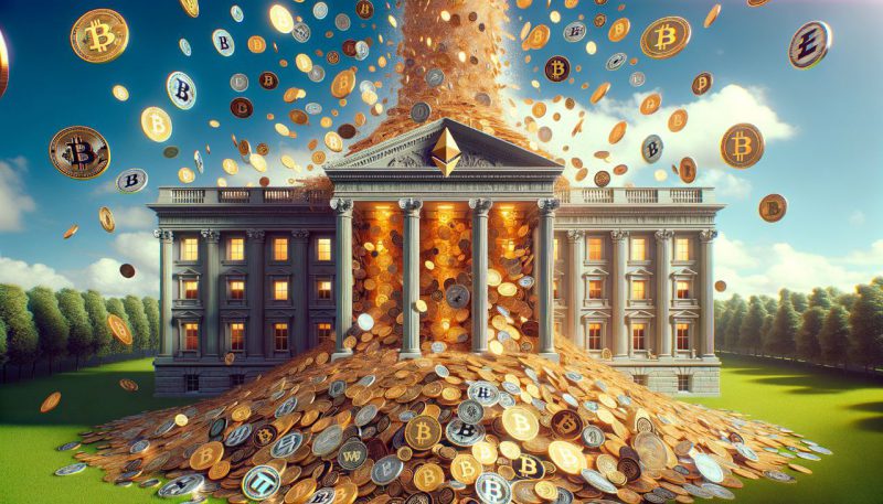 White house flooded with crypto coins