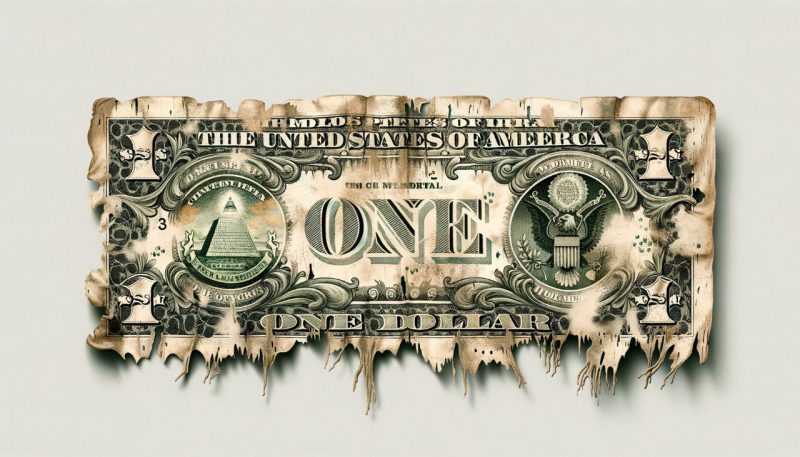 Tattered US Dollar